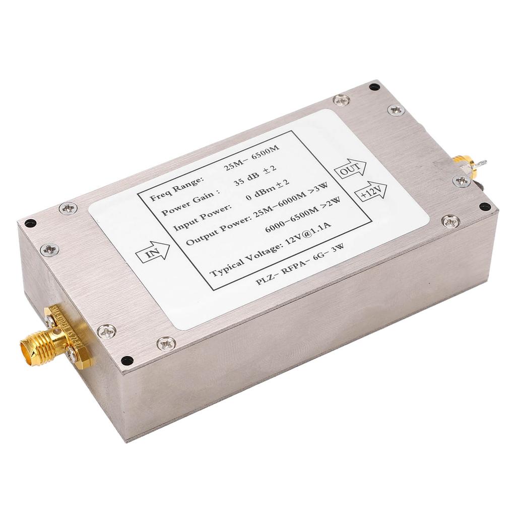 3W Wideband Signal Source Amplifier Module High Gain Flatness 12V RF Power Amplifier 25M‑6500MHz