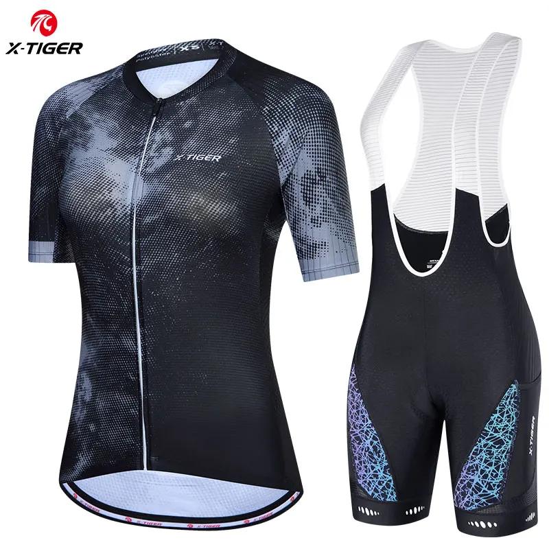 

Women s Cycling Jersey Sets Outdoor Sports Summer Slim-Fit Short Sleeve Skinsuit Breathable Bicycle Clothing 4XL