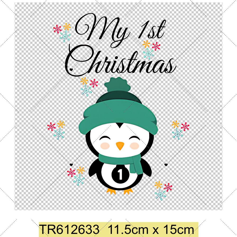 Mein Erstes Weihnachten Wärmeübertragungsaufkleber Weihnachten Thema Aufnäher für Nähzubehör DIY Kleidung Aufkleber Aufnäher