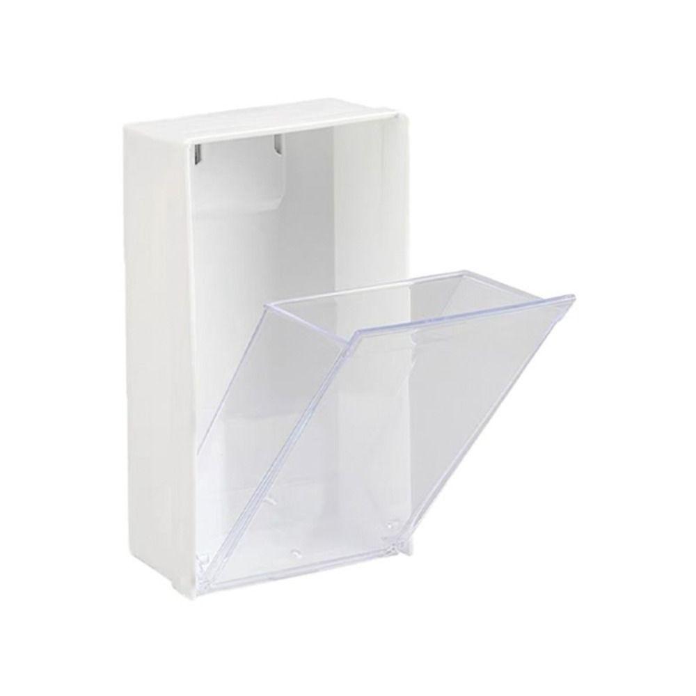 

Настенный пластиковый контейнер для хранения Магнитный органайзер для ванной комнаты Органайзер-контейнер Косметичка Держатель ватных дисков Square белый