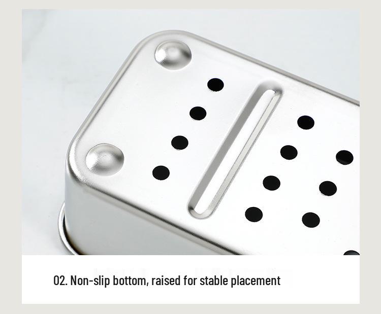 Stainless Steel Portable Cutlery Storage Box - Waterproof & Mildew-Proof for Outdoor Picnics