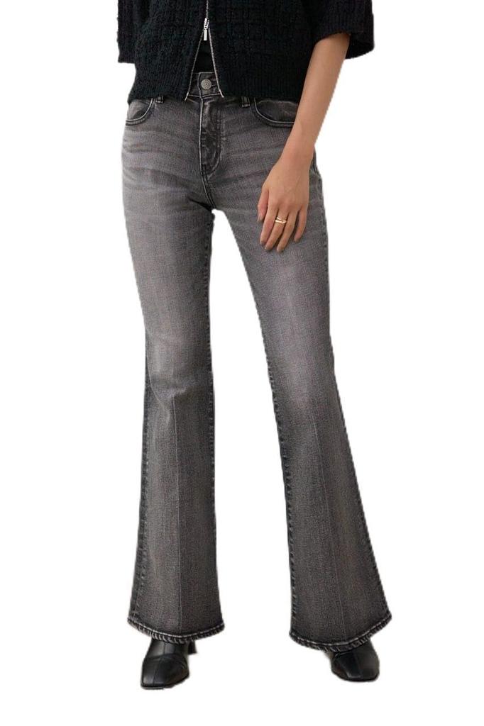 AZUL by moussy AZUL DENIM Center Press Denim S Semi-Flared Women's 250IAC12-2121 L/BLK