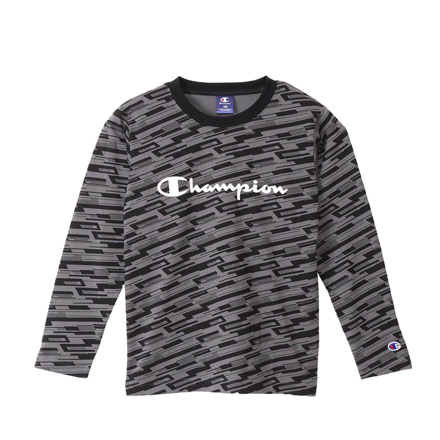 

Champion Long Sleeve Crew Script School Charcoal Kids T-Shirt, Neck, Logo, Boys, CK-YS405,