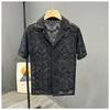 Herrenhemd Neu Kurzärmelig Sommer Dünn Lässig Retro Atmungsaktiv Hohl Spitze Oberteil Aus Elegant Hombre Modisch