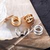 Korean Geometric Hoop Earrings: High-End Retro Style, Perfect for 2023 Fashion Trends, Women's Stud Buckles