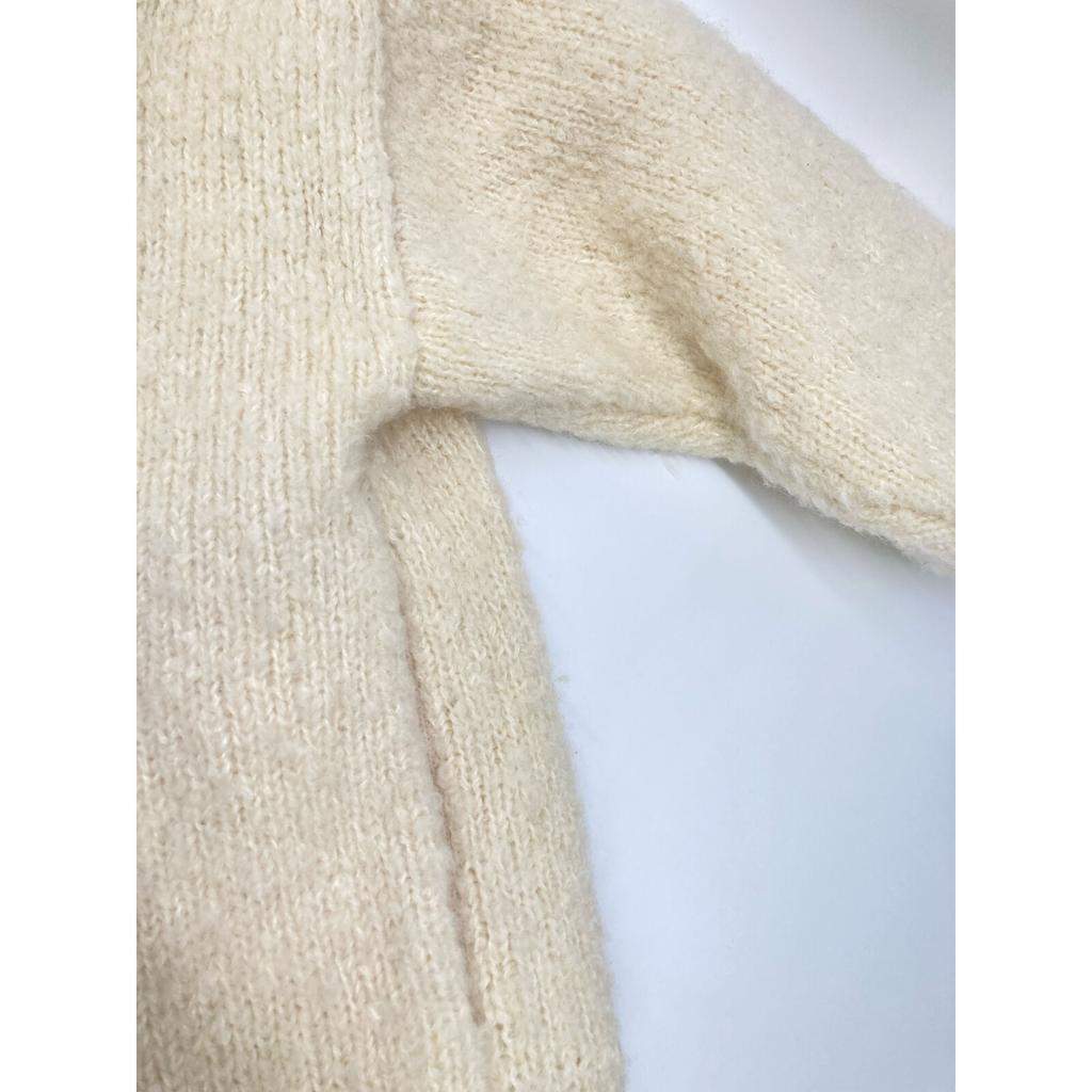 CLANE 17106-2051 Cable Boa Knit Blouson Jacket F IvoryUsed