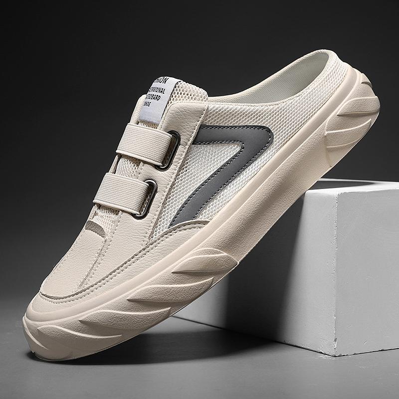 

Мужские сетчатые полуботинки мюли на плоской подошве летние айс-блю без задника лоферы тапочки мужские шлепанцы полуботинки мужская повседневная обувь 39