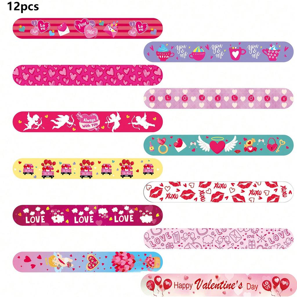 1set Mixed Valentine's Day Love Heart Wristband and Valentine's Day Cash Pull Gift Box Money Pulling Surprise Box