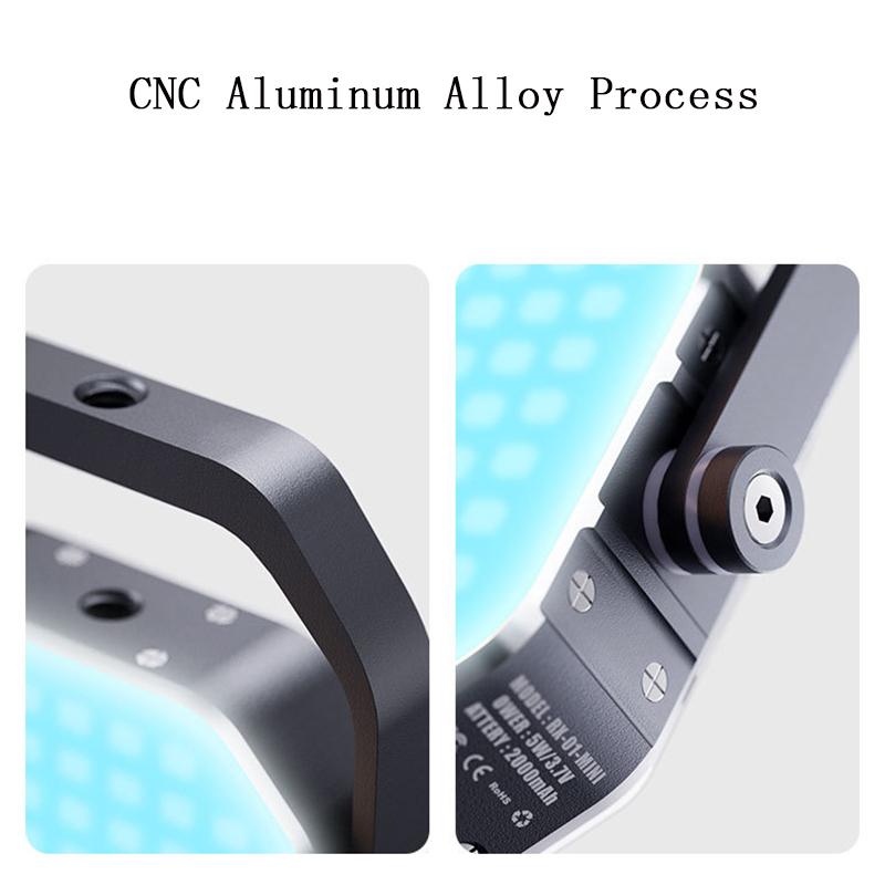 RGB Video Lights LED Camera Light 360 Full Color Portable Photography Lighting 3 Cold Shoe Rechargeable 3000-9000K Panel Lamp