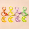 Cute Resin Star Moon Keychain Women Girls Key Ring Pendants for Handbag Decor DIY Key Chain Jewelry Gift
