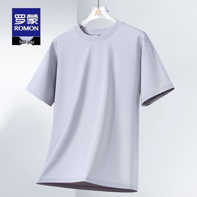 Romon Unisex Round Neck Short Sleeve Ice Silk T-Shirt