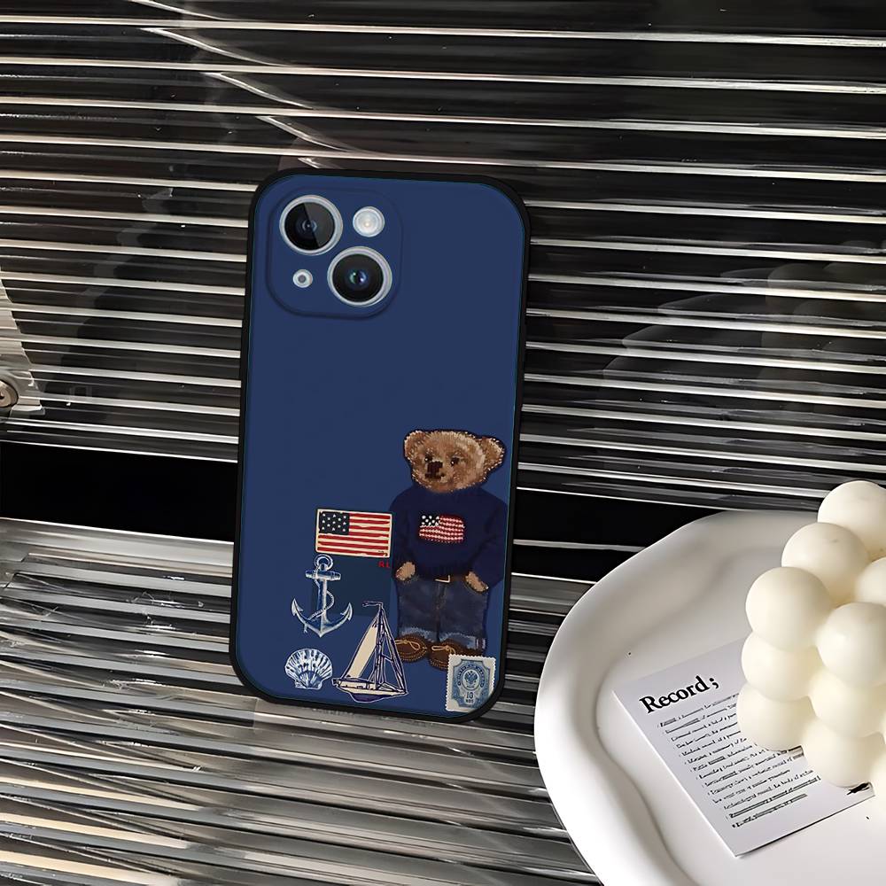 Cartoon Bear P-Polo-S Phone Case Phone Case That Fits IPhone 16, 15, 11, 13, 14 Pro Max, Plus, X, Xr, Xs Max, 12 Mini