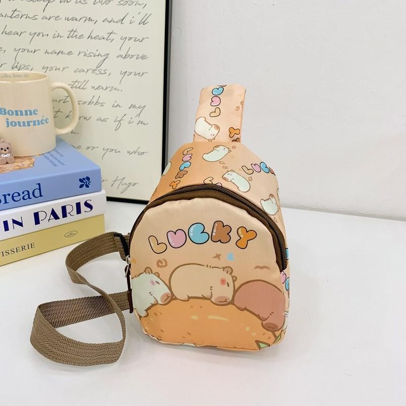 Children Unisex Capybara Cartoon Animal Chest Pack Lightweight Crossbody Bag