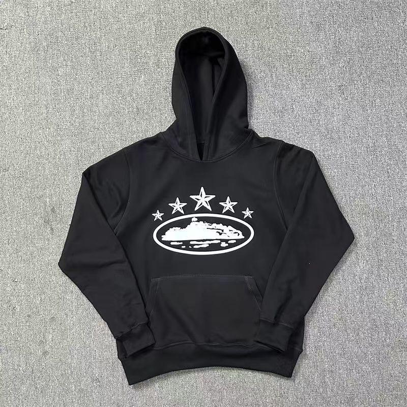 Mens Hooded Sweatshirt Jogger Pants Set Casual Streetwear Outfit Cotton Blend Long Sleeve Tracksuit Daily Wear