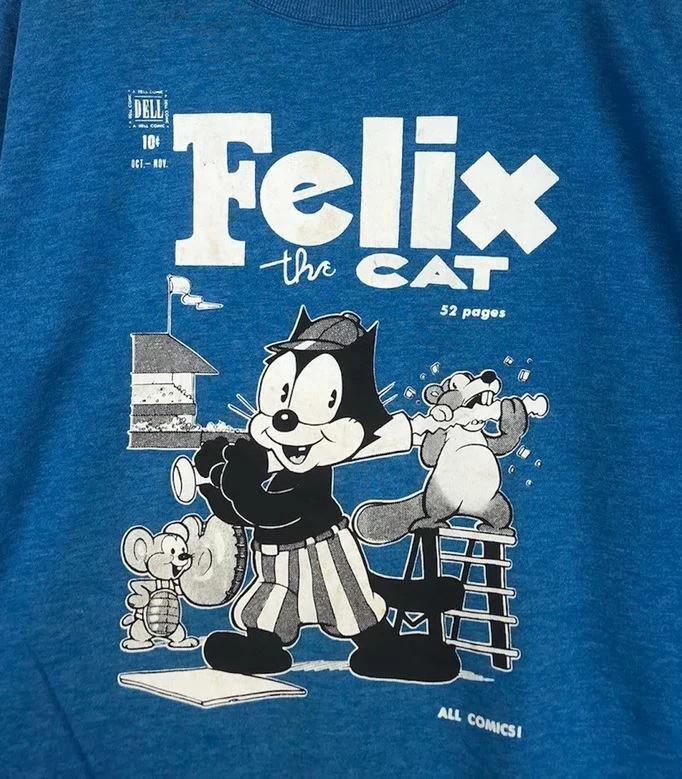 Felix The Cat Cartoon Royal Unisex Cotton T-Shirt Unisex T-Shirt XXXL