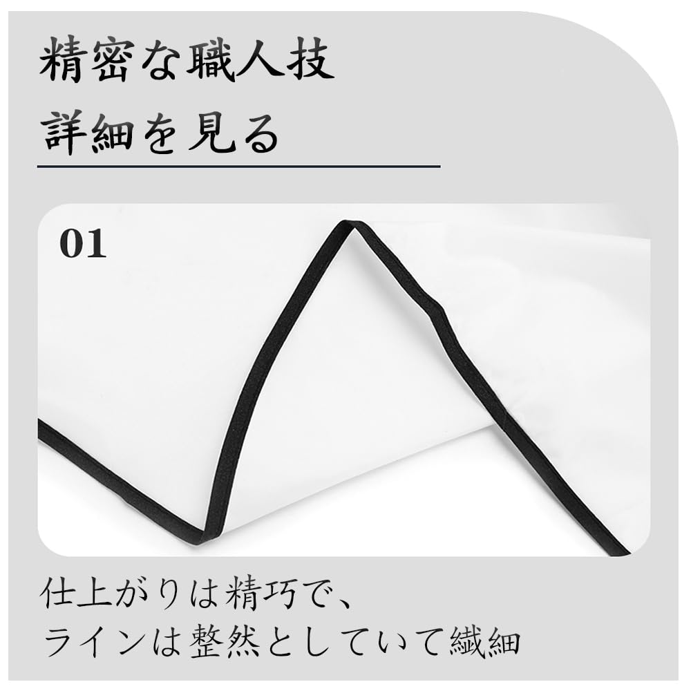 YAARUJEE Haircutting Cutting with Extended Large for Barber and Home Use Cape, Cloth, White, Wrinkle-Resistant Sleeves, Sleeves, Anti-Static,