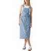 Levis Solid Color Square Neck Sleeveless Dress Women Dresses Blue A7575-0000