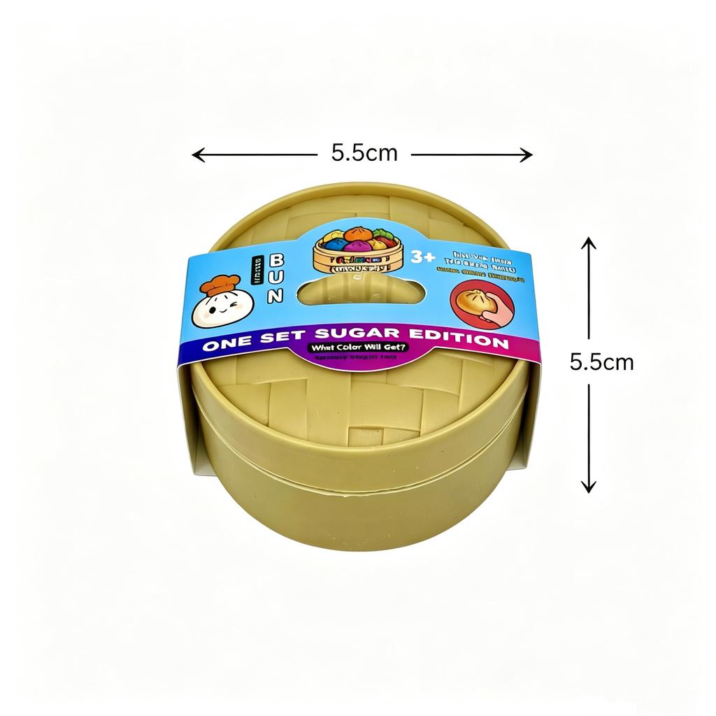 Colorful Simulated Steamed Bun Squishy 1-6pcs with Dumpling Sensory Squeeze Figure for Stress Relief Charming Look