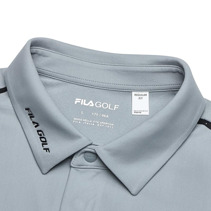 New FILA AthleticsGolf Collection Polo Shirt Men's Sea Stone Gray A11M445209FGY