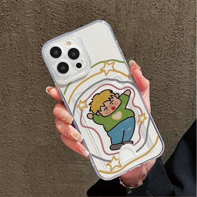 

Силиконовый чехол-карман для карт для Samsung S23 S24 S25 Plus Redmi Note 14 13 12 11 10 9S Pro iPhone 17 16 14 13 Обложка Прозрачный бампер для телефона Samsung A73 (5G)