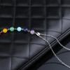 7 Chakra Reiki Beads Gemstone Charms Pendant Yoga Balancing Necklace Colorful Bead Necklace
