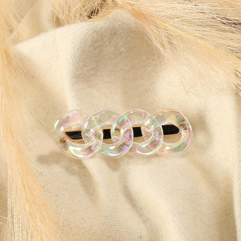 Marble Chain Bangs Clip (Aurora)