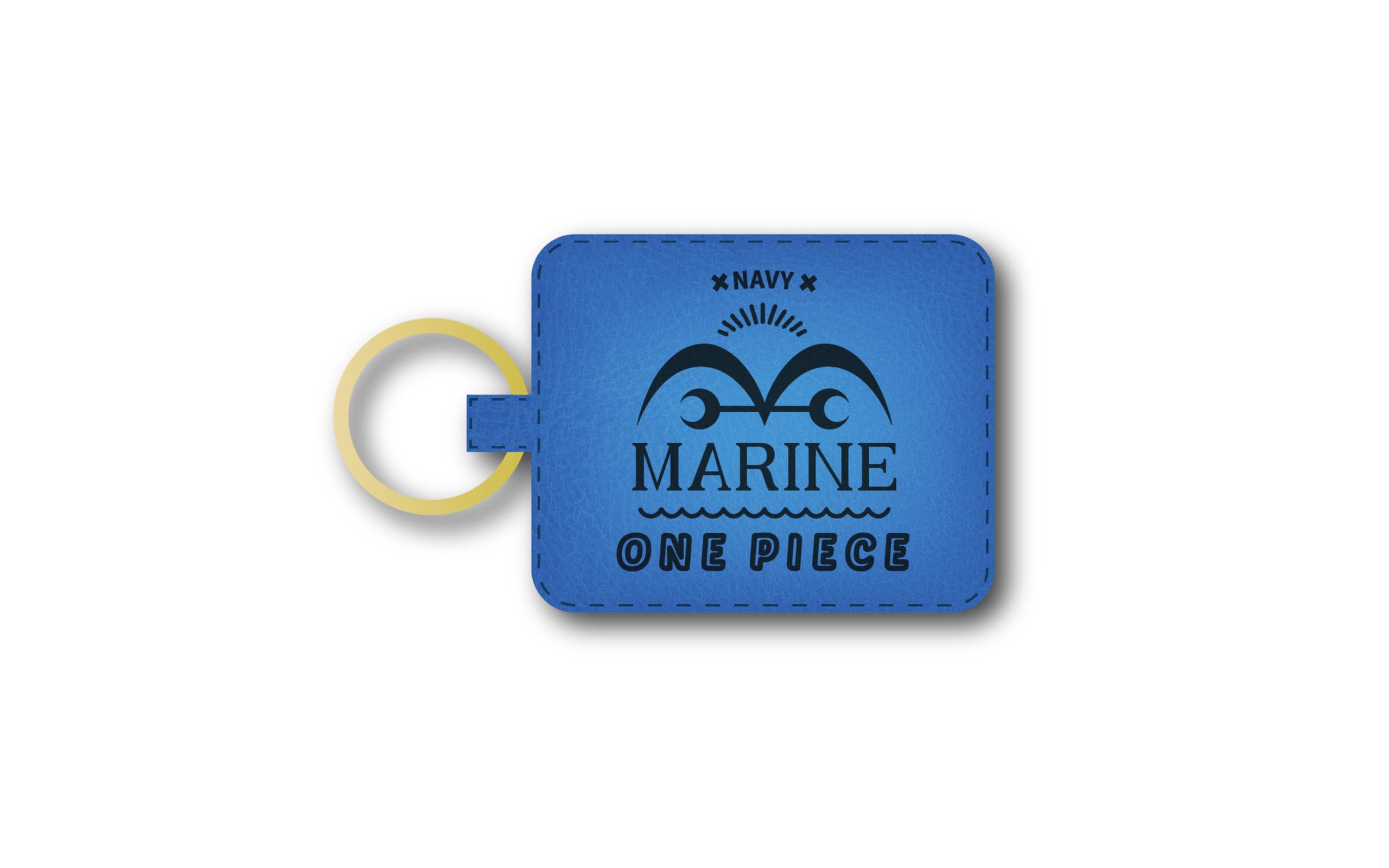 ONE PIECE Navy Leather Magnet Keychain