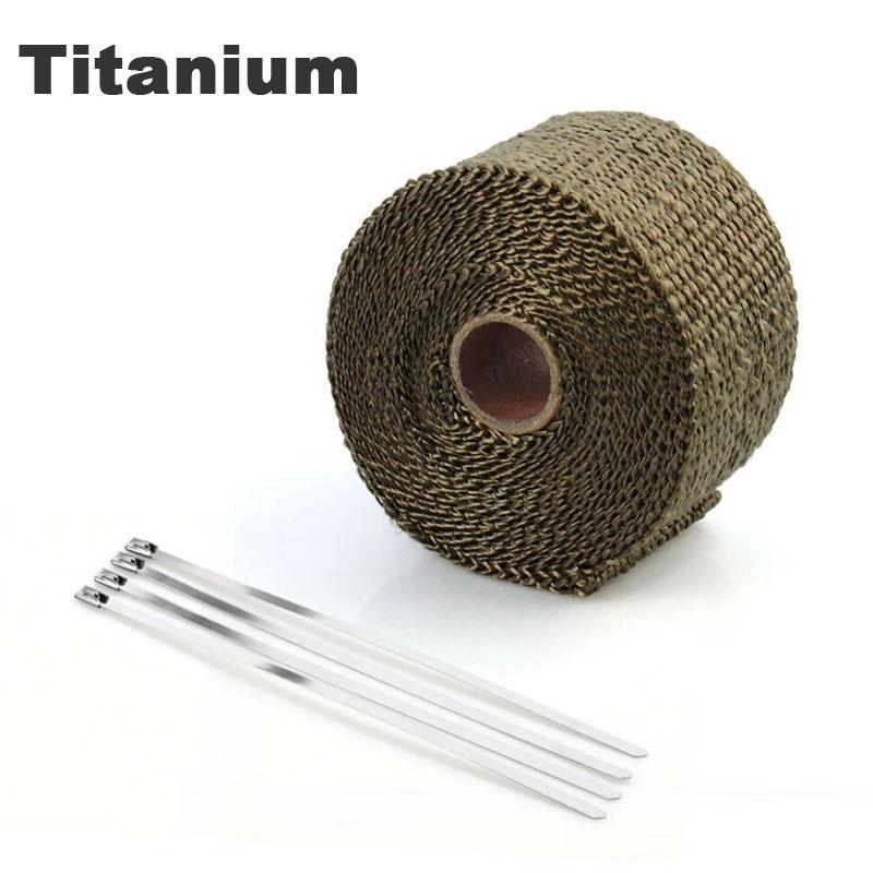 5CM*10M Exhaust Pipe Insulation Thermal Heat Wrap Roll Insulation Cotton Banana Cloth Motorcycle Fiberglass Heat Shield Tape
