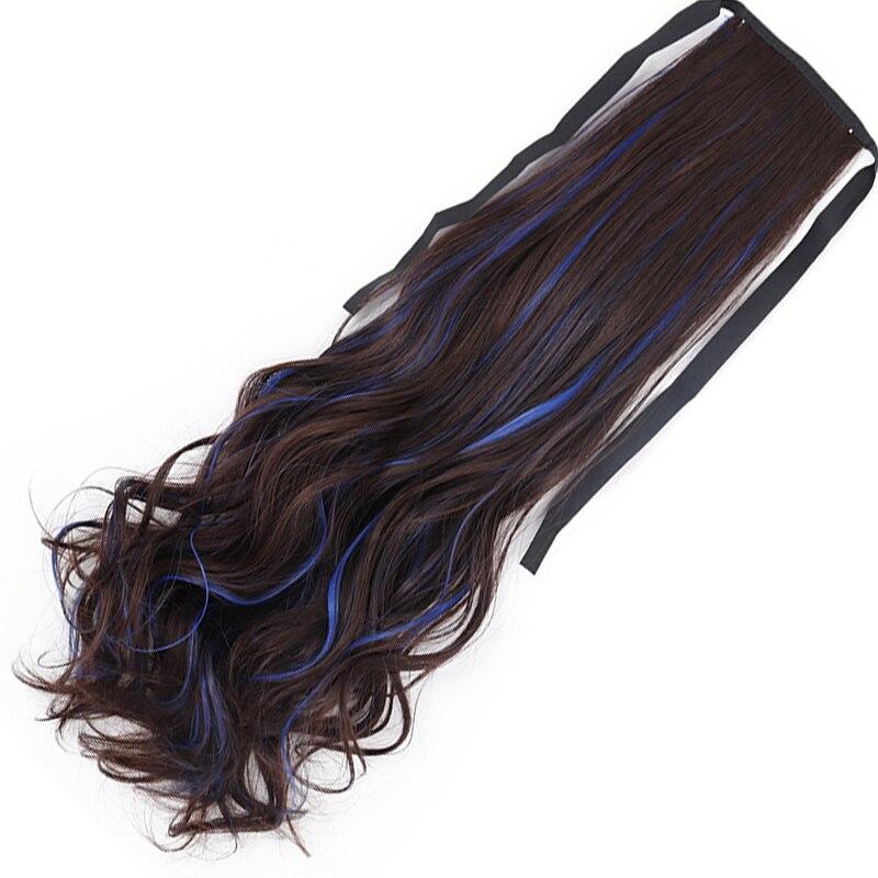 

MERISIHAIR 22 дюйма синтетические длинные волнистые парики с хвостиком для женщин термостойкое волокно наращивание волос парик с конским хвостом с заколкой для волос