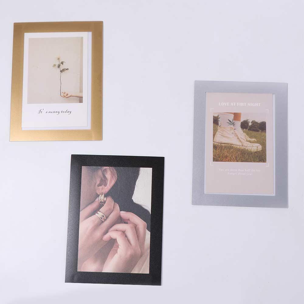 3PCS Wall Mount Self-Adhesive Photo Frame Square Document Holder Display Frame  Wall