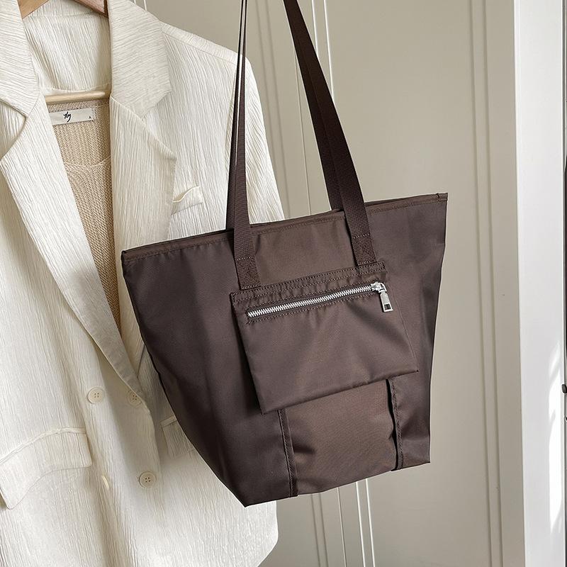 

Trendy Water-Resistant Top Handle Bag Women Simple Elegant Nyl Shoulder Bag Comfortable and Versatile Texture Bags for Travel