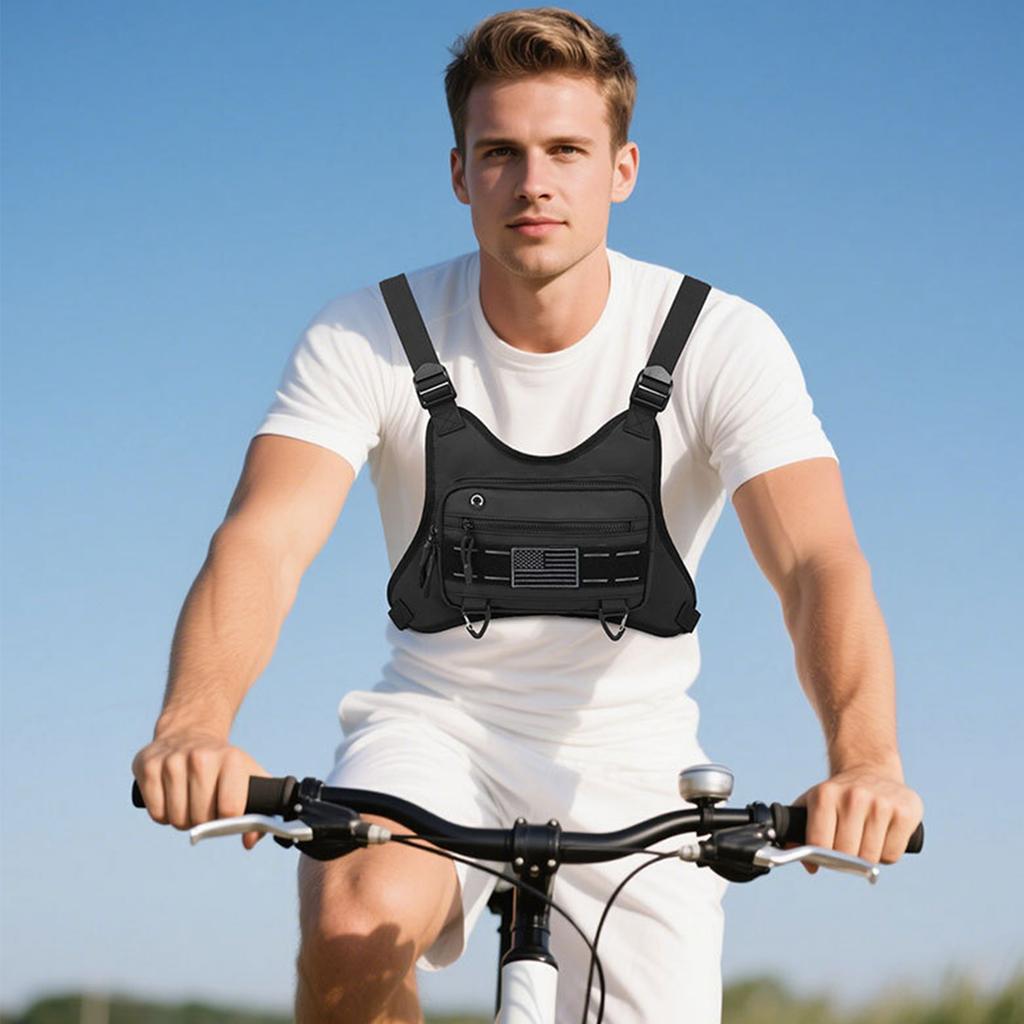 Chest Bag Anti-Theft Multi-Functional EDC Travel Chest Pack for Workouts Cycling Hiking Motorcycle Accessories