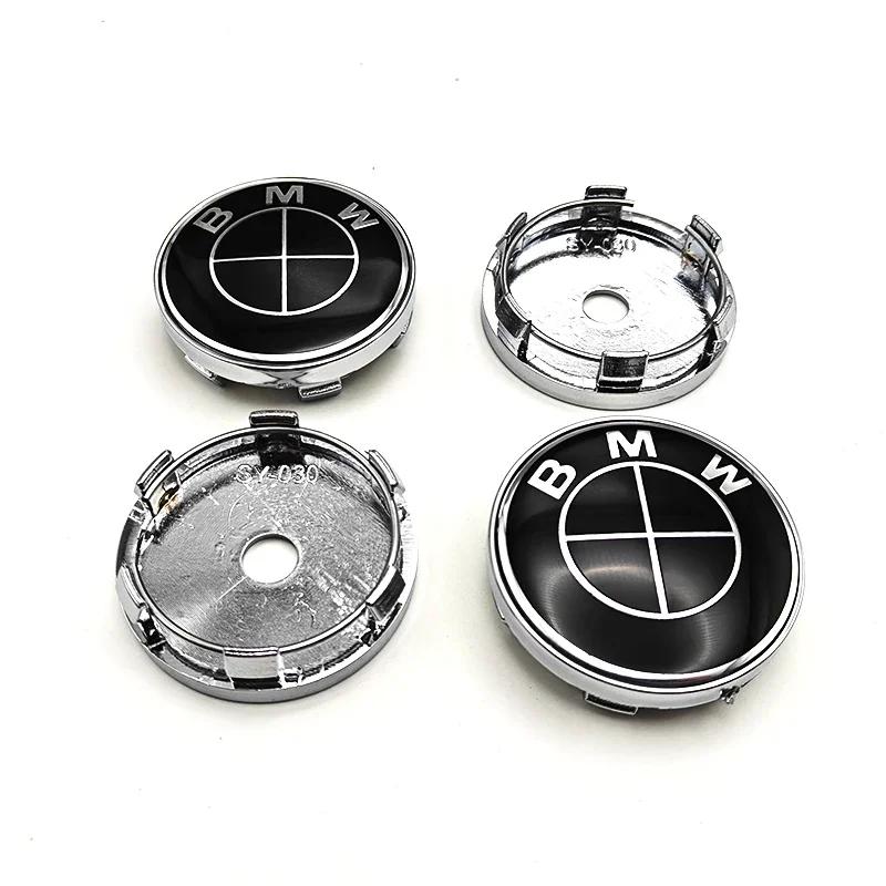 4PCS 56/60/68mm Car Hub Cap Decor Sticker Badge Wheel Center Covers Decal Auto Accessories For BMW M E36 E46 E60 E90 F10 E36 G20