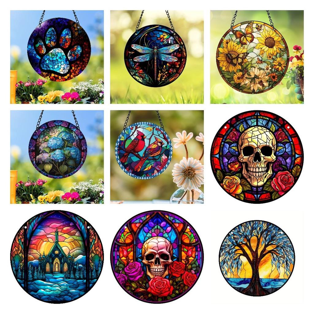 Tree 3d Of Life Dreamcatcher Halloween Acrylic Home Decoration Hanging Sign Door