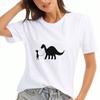 Dinosaurier Tenaura Rhissaurex Unisex Baumwoll-T-Shirt, Premium-Baumwolle Hochwertiger Druck, Langlebig Und Waschbar, Entspannte Passform Stylisches T-Shirt, Tägliche Fashi
