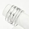 5 Pcs Vintage Minimalist Smooth Bangles Set for Women Fashion Metal Silver Color Twisted Bracelet Daily Party Jewelry Gift 2026