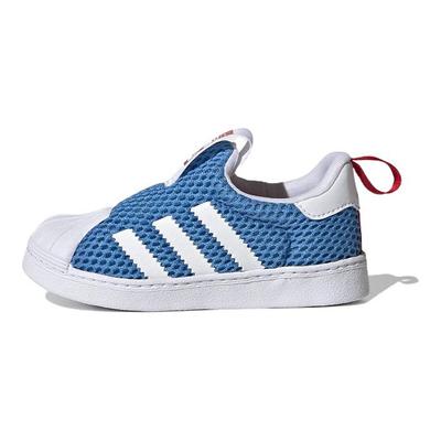 Originals Superstar 360 Bequeme Langlebige Low-Top Laufschuhe Babyschuhe Blau GY9143
