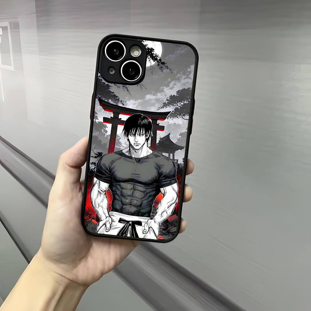 Toji Fushiguro Jujutsu K-Kaisen Phone Case For Iphone 17 16 15 14 13 12 Pro Max Xr Air Plus Skin Feel Black Hard Shell Cover