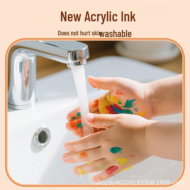 Washable Liquid Acrylic Marker with Soft Tip - Layerable Watercolor Pen for Kids' Art Projects