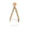 Handmade Woven Hemp Rope Tissue Holder with Solid Wood Roll Paper Rack