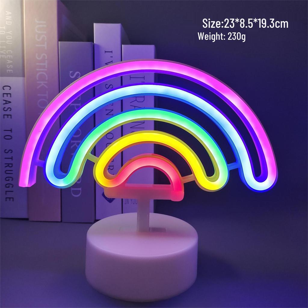 LED Planet Neon Light – Creative Rainbow-Shaped Table Lamp for Room Décor and Atmosphere