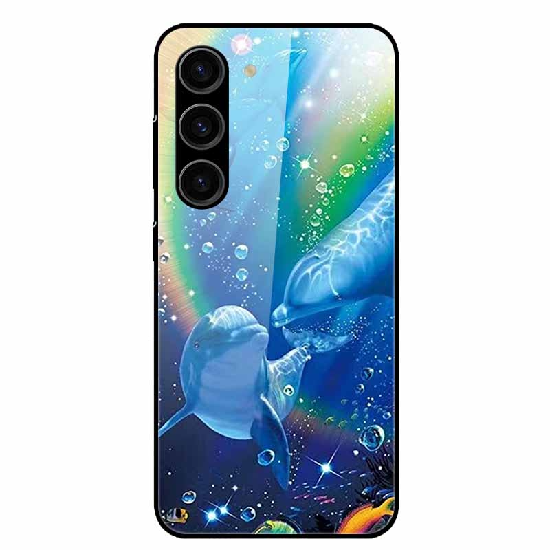 For Samsung Galaxy S25 Plus Case Tempered Glass Hard Phone Cover for Samsung S25 Ultra 5G Back Cases for GalaxyS25 S 25 S25Plus