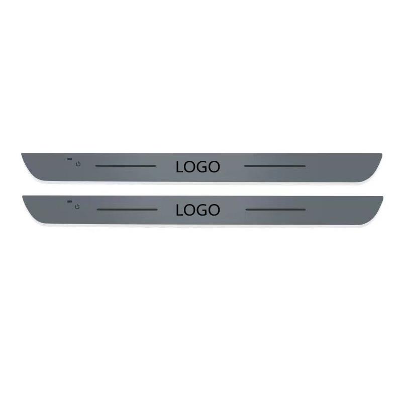 

Customized Car Door Sill Light Threshold Lamp Logo Projector Lamp Power Moving LED Welcome Plate Pedal Light Protect Car Doors Customized
