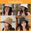 Cotton Twill Bucket Hat For Women Summer Sun Protection Wide Brim Casual Fashion