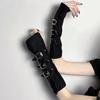 Punk style gloves, super cool rivet sleeves, spicy girl sun protection, metal buckle gloves