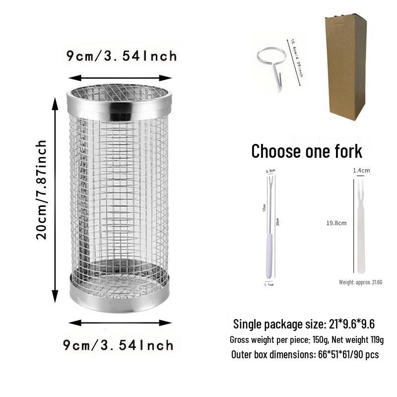 

Rotating Stainless Steel BBQ Grill Basket