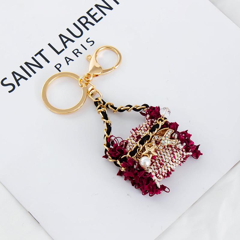 Chaveiro de Metal para Bolsa de Luxo Formato de Bolsa de Couro Feminino Charme de Alta Qualidade Decoração Suporta um Selo Bolsa de Couro Leopardo