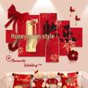 Wedding Decoration Set: Double Happiness Wall Stickers for Bedroom & Living Room