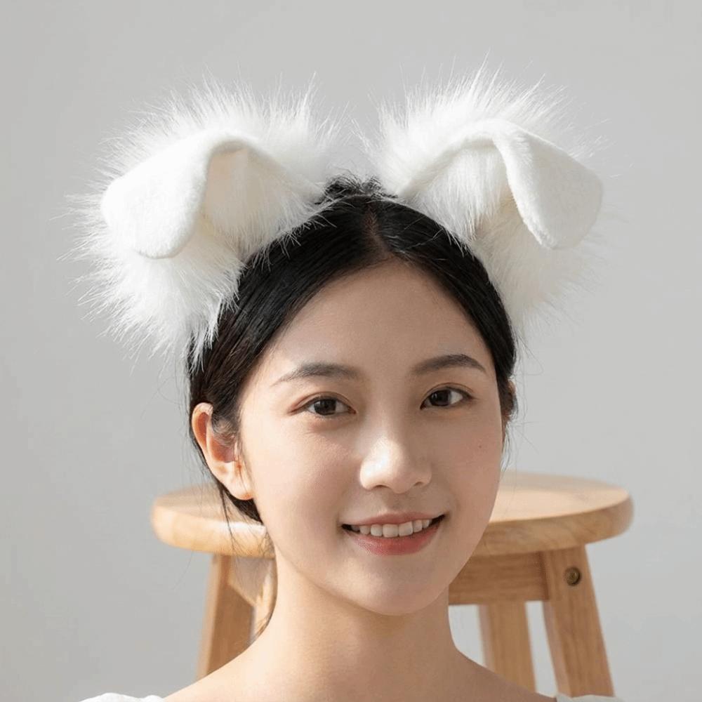 Animal Dog Ears Headband Furry Lolita Ears Headwear Party Costume Prop Hair Accessories Children