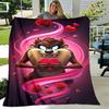 1pc Blanket Taz Mania Print Design, Lightweight Blanket for Sofa, Bed- Soft &Warm, Gift for All Seasons like Christmas, Halloween